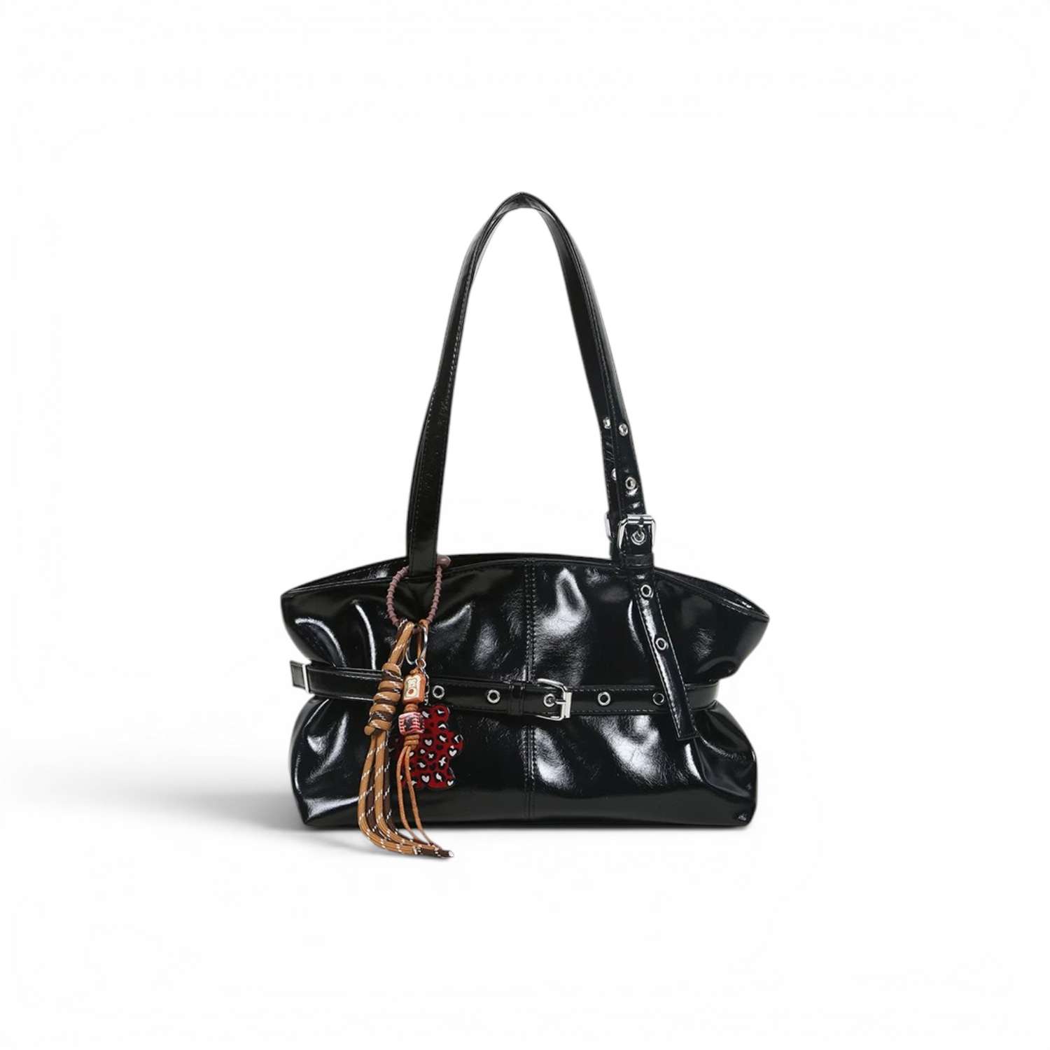 belt tote bag black