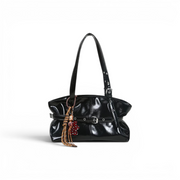 belt tote bag black