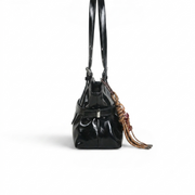 belt tote bag black