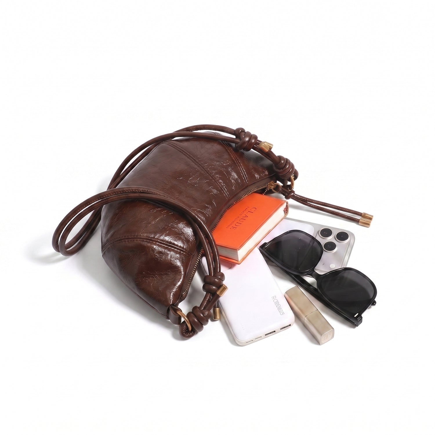 croissant bag brown