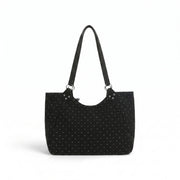 polka dot tote bag black