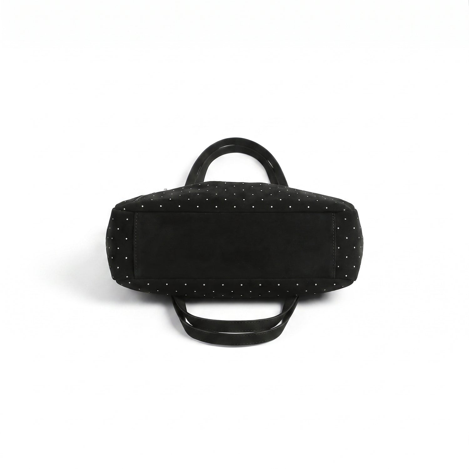 polka dot tote bag black