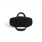polka dot tote bag black
