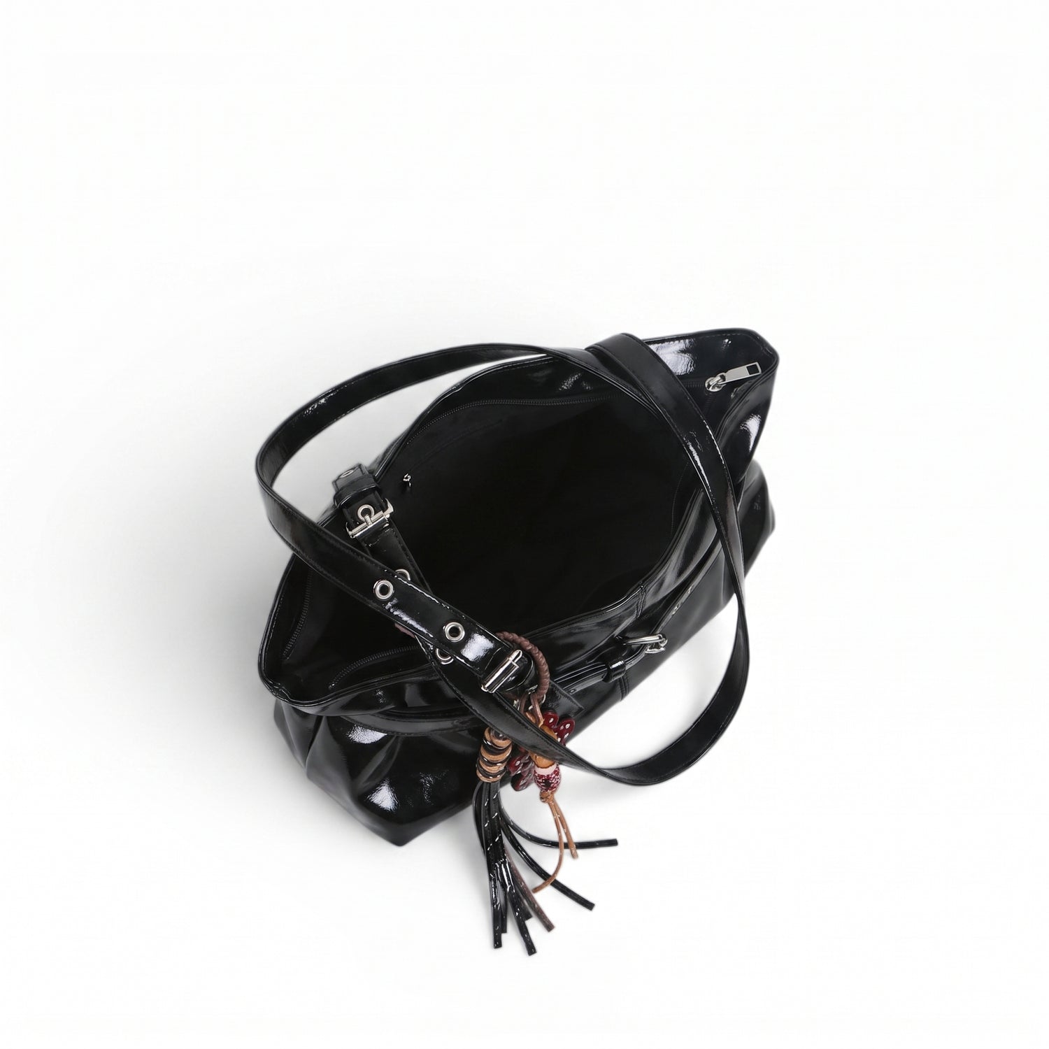 belt tote bag black
