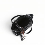 belt tote bag black