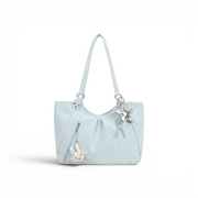 polka dot tote bag blue