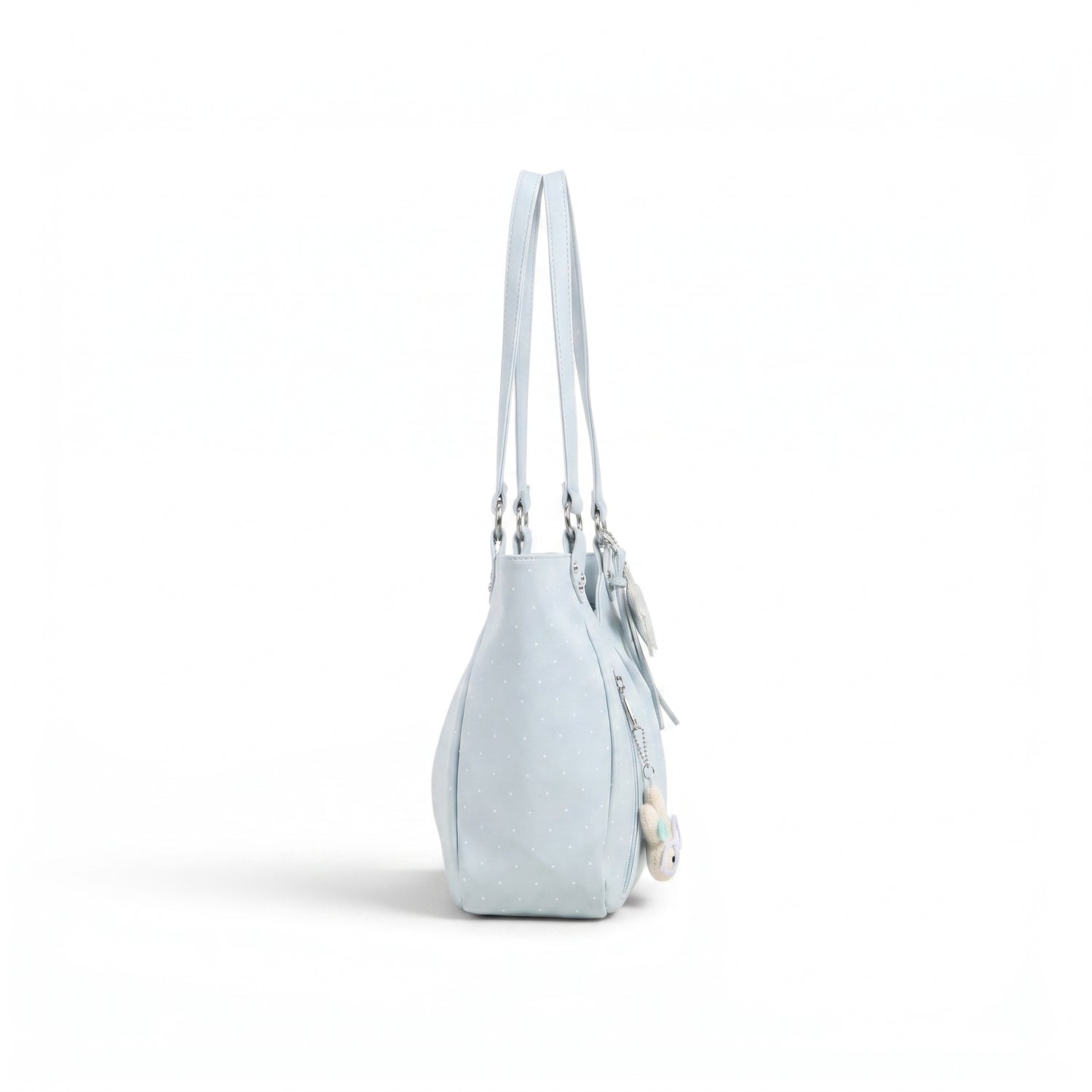polka dot tote bag blue
