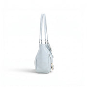 polka dot tote bag blue