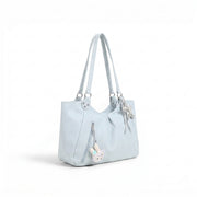 polka dot tote bag blue