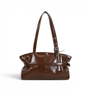 belt tote bag brown