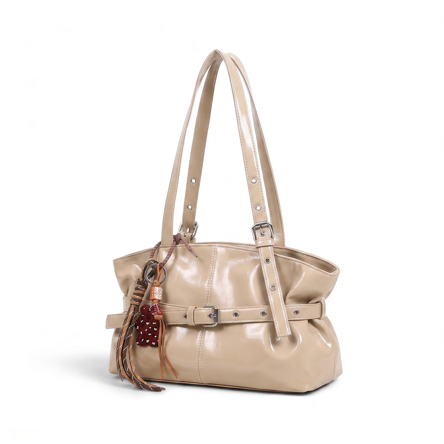 belt tote bag khaki