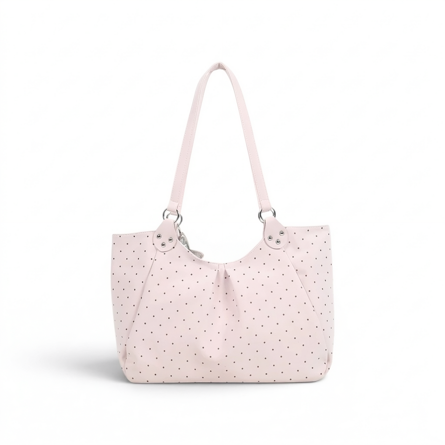 polka dot tote bag pink