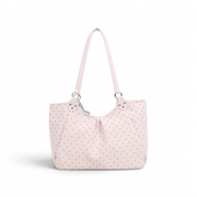polka dot tote bag pink
